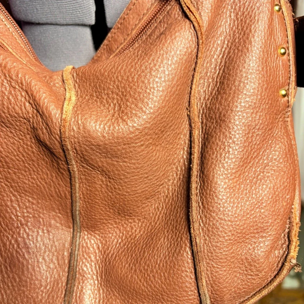 a.n.a Pebbled Leather Hobo Bag Y2K Grunge Brown Vintage Y2K Shoulder Bag DAMAGED
